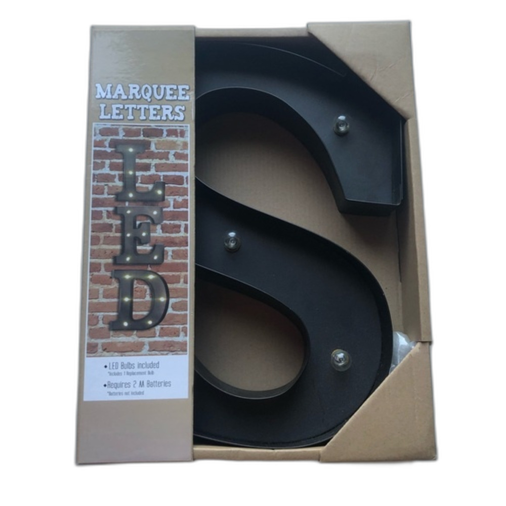 S Initial LED Light Brand New In Box One Size Office Home Decor Lighting